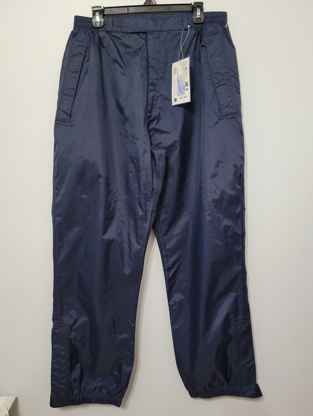 NWT Against the Elements IM-4 Boating Pants Nylon Navy Size L Waterproof Lining